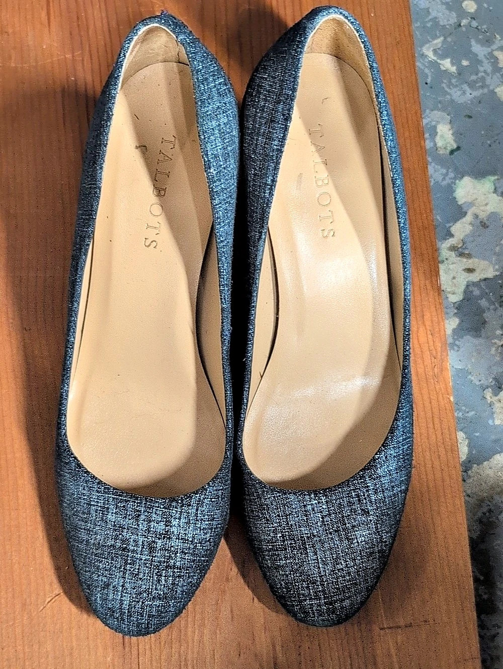 Talbot Blue Heels Size 8